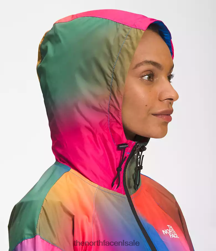 vrouwen hydrenaline jas 2000-25\\ lengte The North Face P464ZN675 kleding super sonische blauwe gradiëntprint